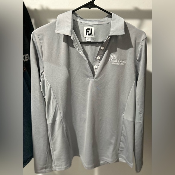 FootJoy Tops - FootJoy Light Gray long sleeve polo
